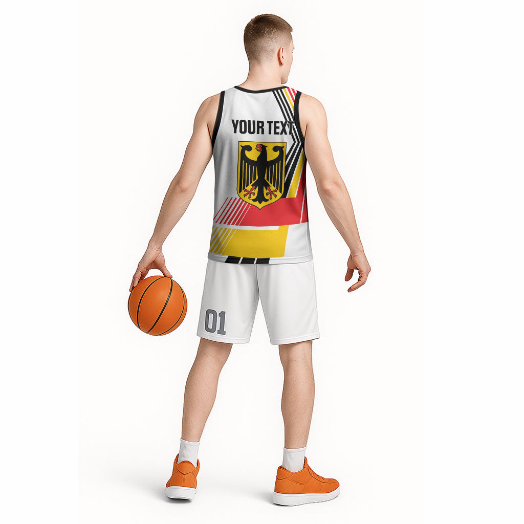 Personalised German Unity Day Basketball Jersey Deutschland Flag Stylized