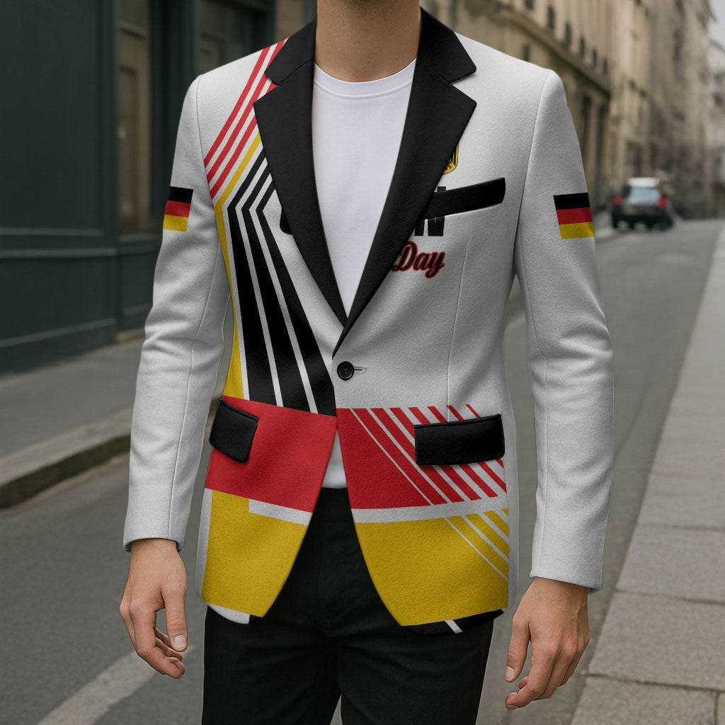 Personalised German Unity Day Blazer Deutschland Flag Stylized