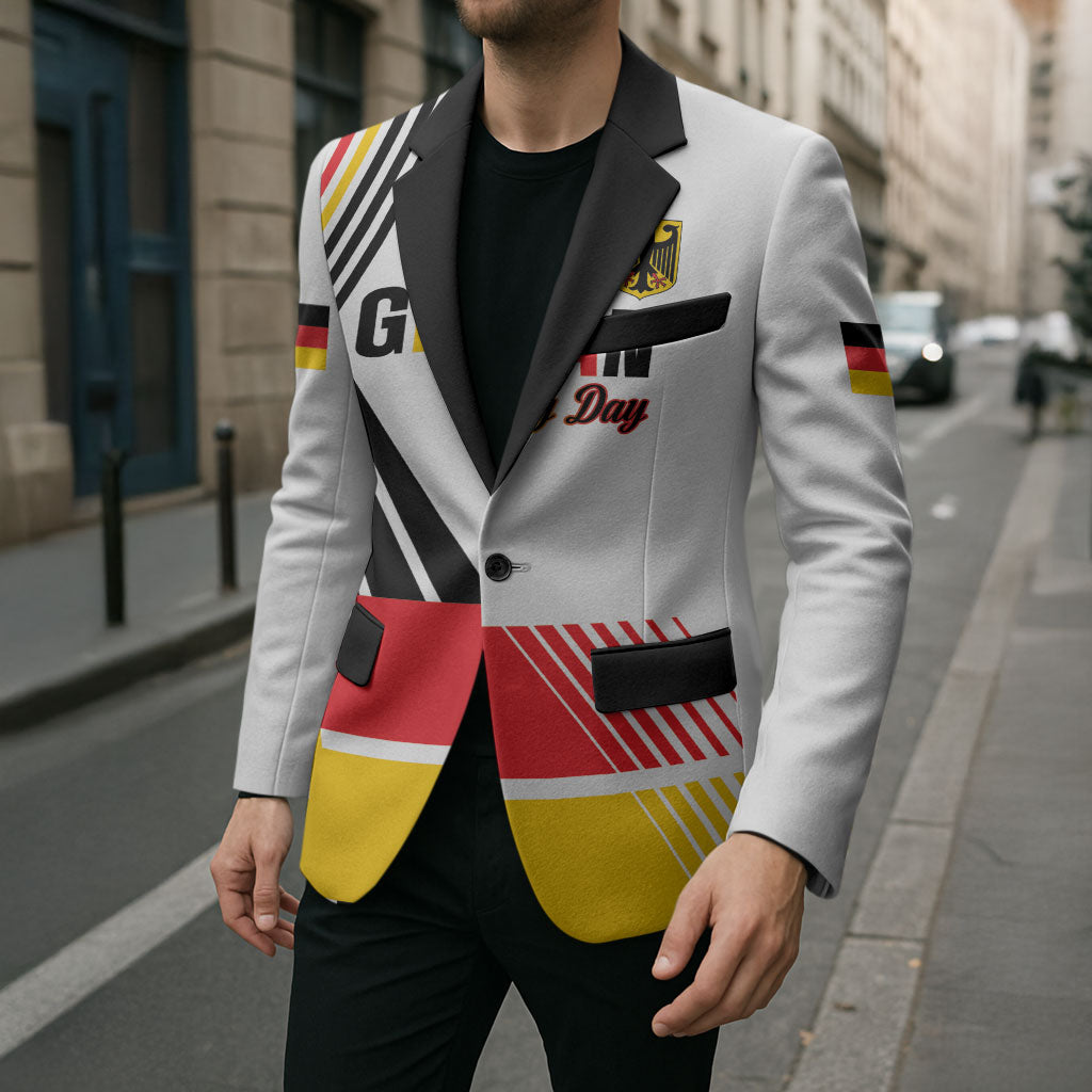 Personalised German Unity Day Blazer Deutschland Flag Stylized