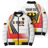 Personalised German Unity Day Bomber Puffer Jacket Deutschland Flag Stylized