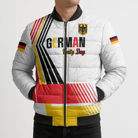 Personalised German Unity Day Bomber Puffer Jacket Deutschland Flag Stylized
