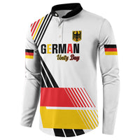 Personalised German Unity Day Button Sweatshirt Deutschland Flag Stylized