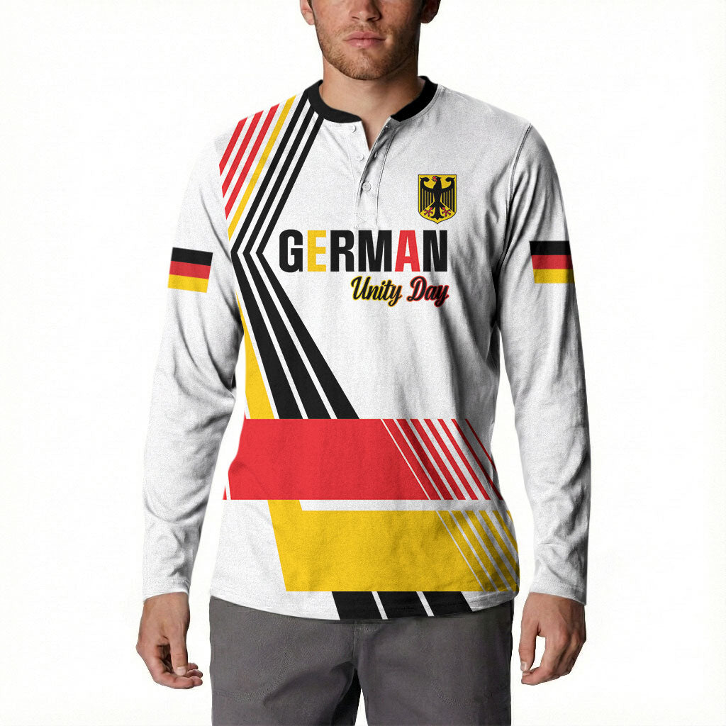 Personalised German Unity Day Button Sweatshirt Deutschland Flag Stylized