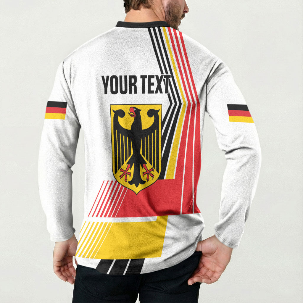 Personalised German Unity Day Button Sweatshirt Deutschland Flag Stylized