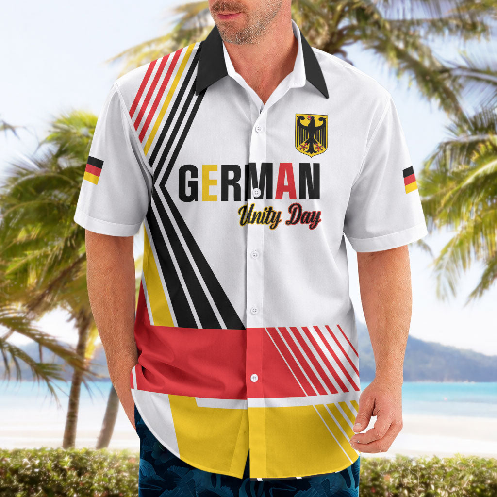 Personalised German Unity Day Hawaiian Shirt Deutschland Flag Stylized
