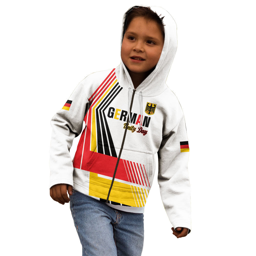Personalised German Unity Day Kid Hoodie Deutschland Flag Stylized