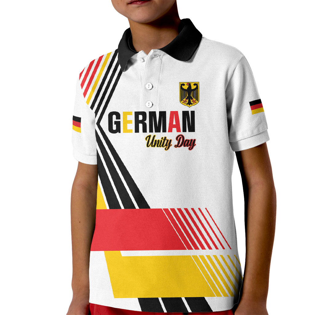 Personalised German Unity Day Kid Polo Shirt Deutschland Flag Stylized