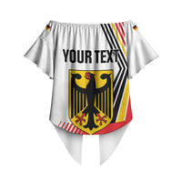 Personalised German Unity Day Off Shoulder Wrap Waist Top Deutschland Flag Stylized