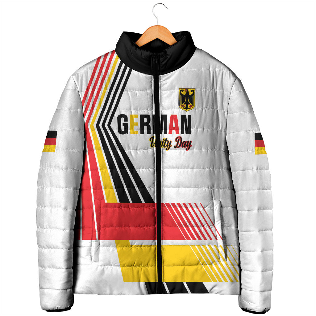 Personalised German Unity Day Padded Jacket Deutschland Flag Stylized
