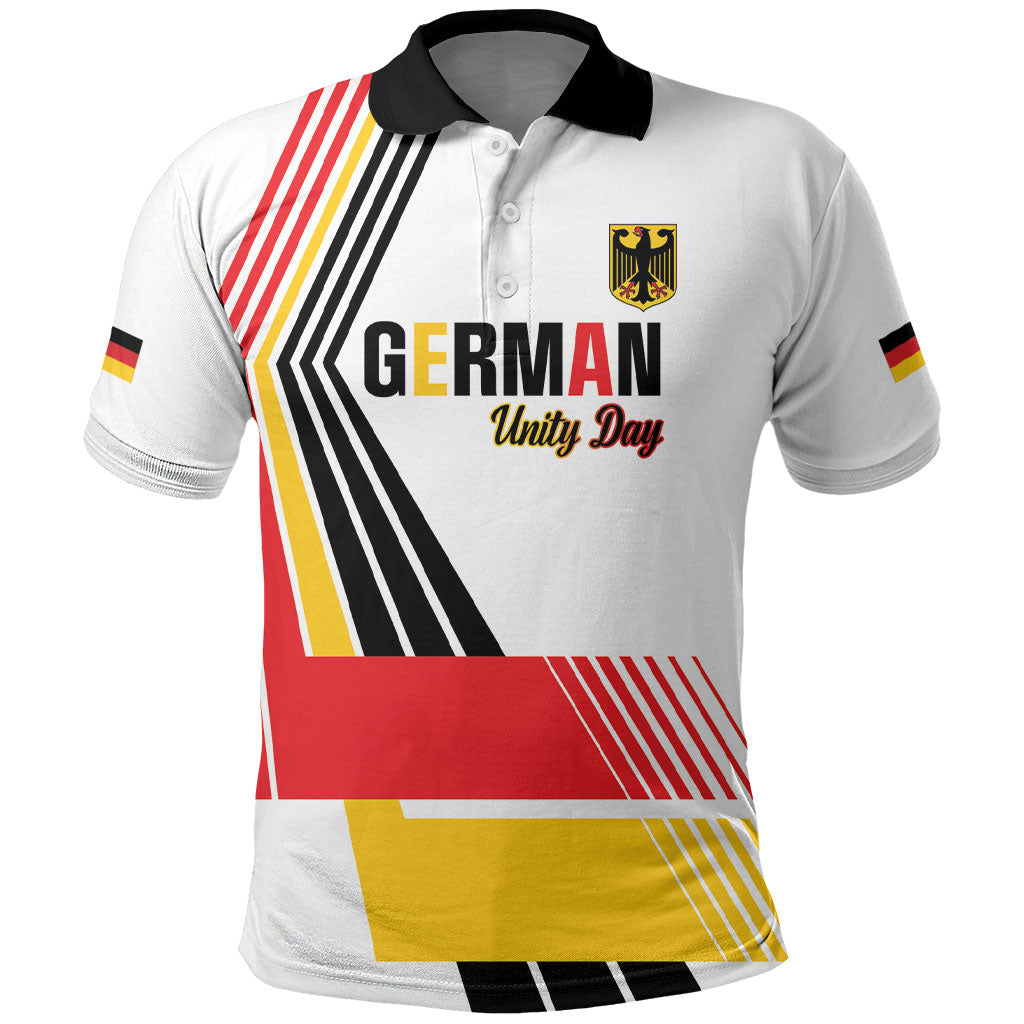 Personalised German Unity Day Polo Shirt Deutschland Flag Stylized