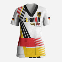 Personalised German Unity Day Scrub Top Deutschland Flag Stylized