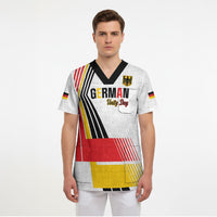 Personalised German Unity Day Scrub Top Deutschland Flag Stylized