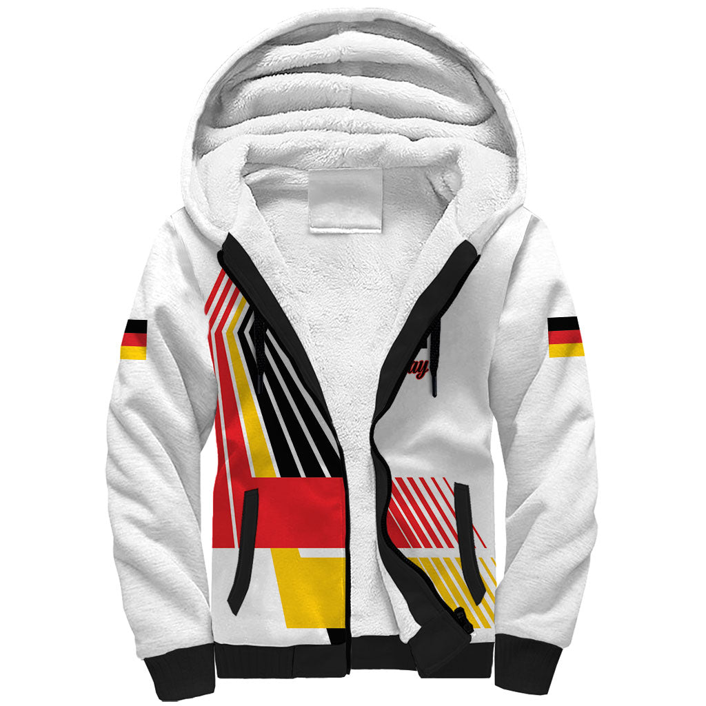 Personalised German Unity Day Sherpa Hoodie Deutschland Flag Stylized