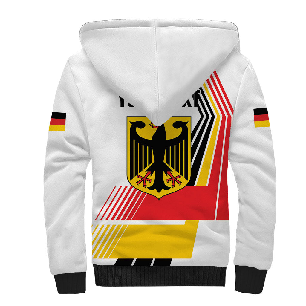 Personalised German Unity Day Sherpa Hoodie Deutschland Flag Stylized