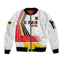 Personalised German Unity Day Sleeve Zip Bomber Jacket Deutschland Flag Stylized