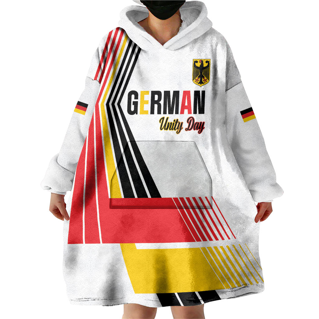 Personalised German Unity Day Wearable Blanket Hoodie Deutschland Flag Stylized