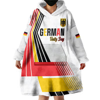 Personalised German Unity Day Wearable Blanket Hoodie Deutschland Flag Stylized