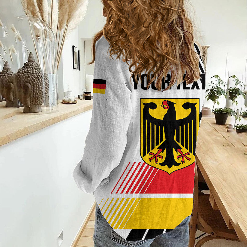 Personalised German Unity Day Women Casual Shirt Deutschland Flag Stylized