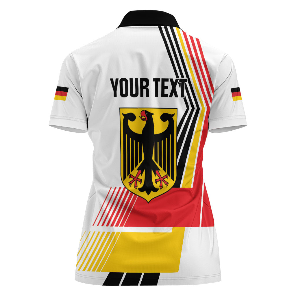 Personalised German Unity Day Women Polo Shirt Deutschland Flag Stylized