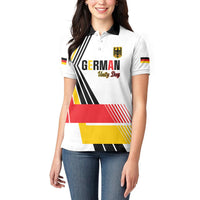 Personalised German Unity Day Women Polo Shirt Deutschland Flag Stylized