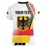 Personalised German Unity Day Women V-Neck T-Shirt Deutschland Flag Stylized