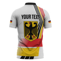 Personalised German Unity Day Zipper Polo Shirt Deutschland Flag Stylized