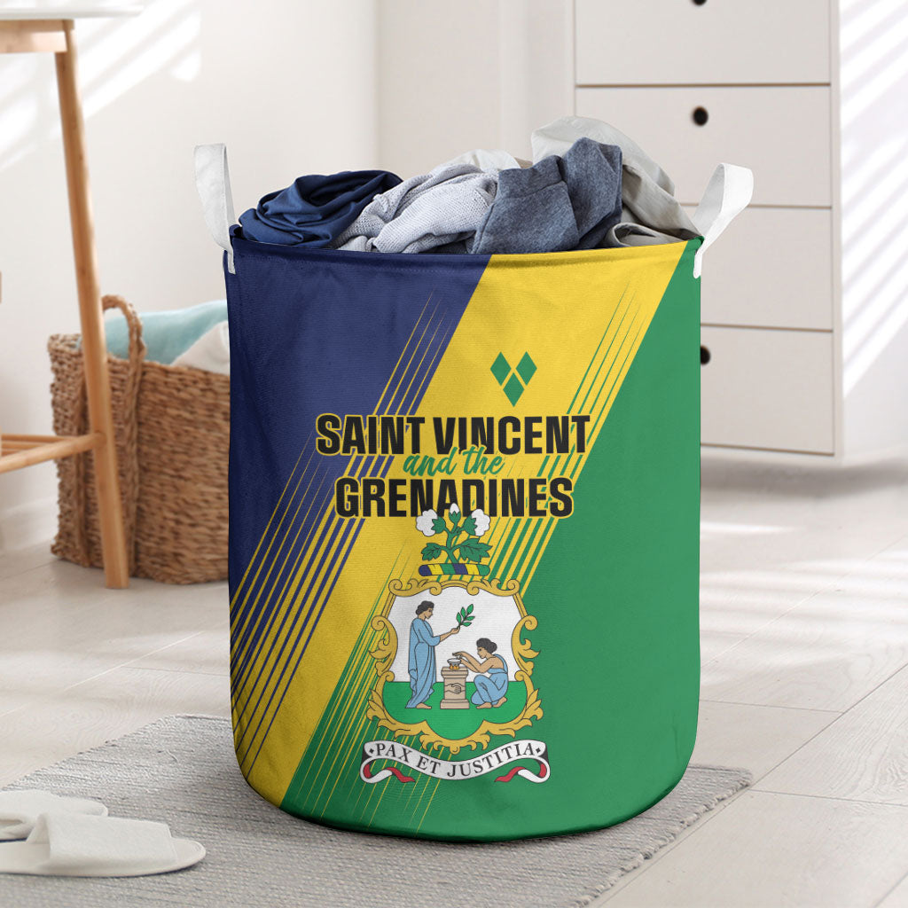 Saint Vincent and the Grenadines Laundry Basket Coat of Arms Flag Stylized