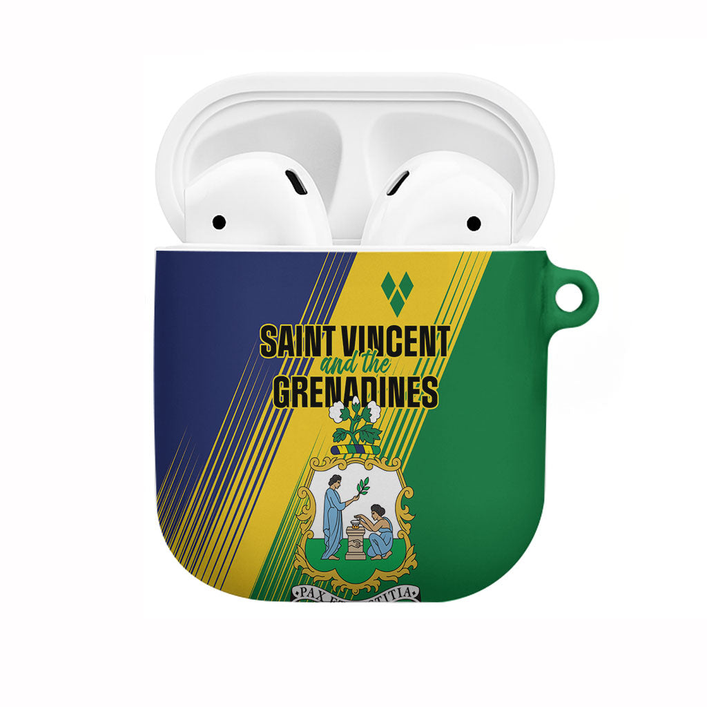 Saint Vincent and the Grenadines AirPods Case Coat of Arms Flag Stylized
