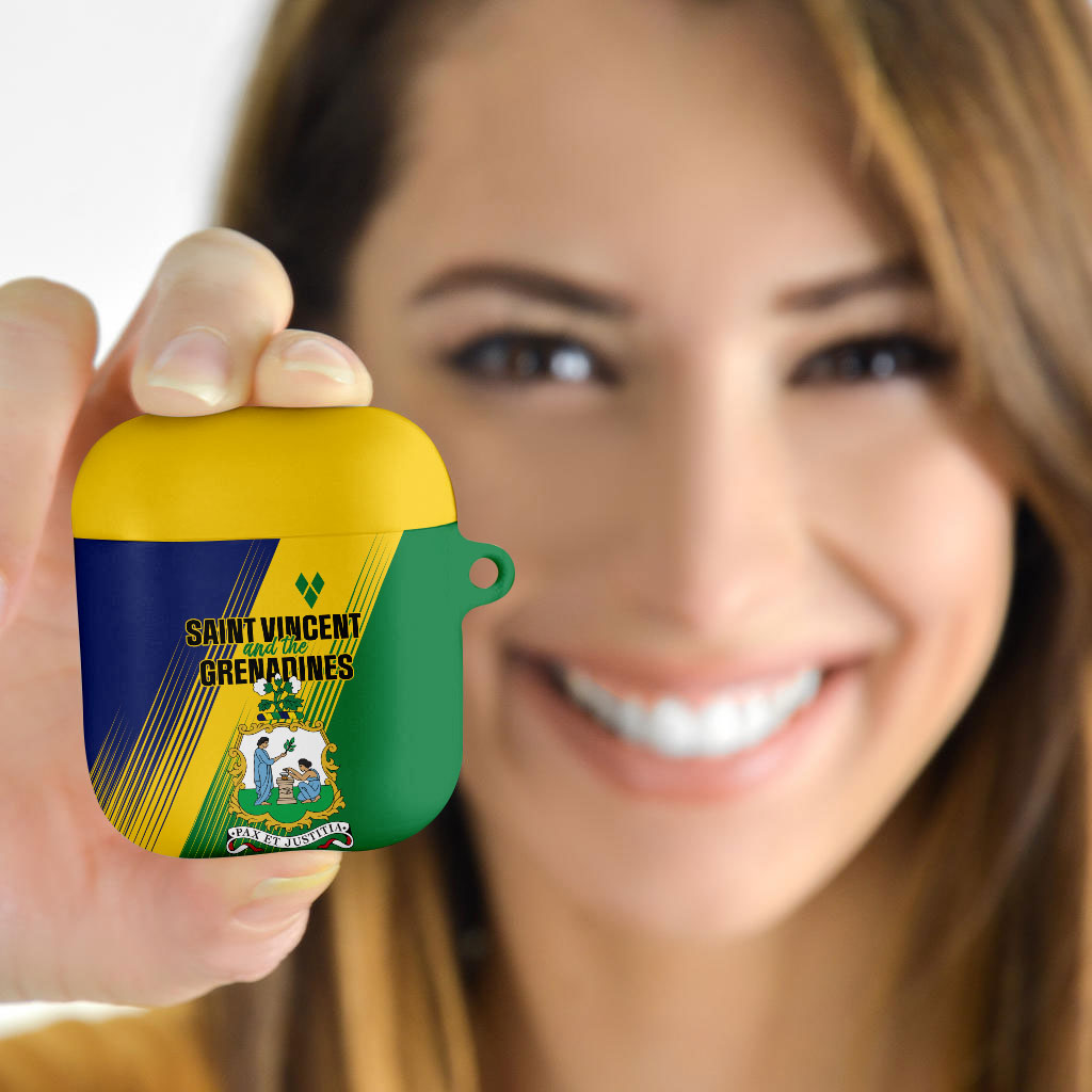 Saint Vincent and the Grenadines AirPods Case Coat of Arms Flag Stylized