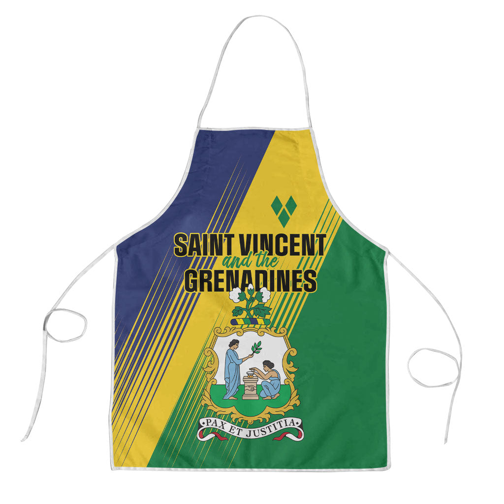 Saint Vincent and the Grenadines Apron Coat of Arms Flag Stylized