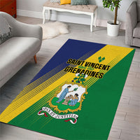 Saint Vincent and the Grenadines Area Rug Coat of Arms Flag Stylized
