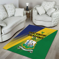Saint Vincent and the Grenadines Area Rug Coat of Arms Flag Stylized