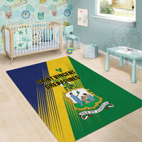 Saint Vincent and the Grenadines Area Rug Coat of Arms Flag Stylized