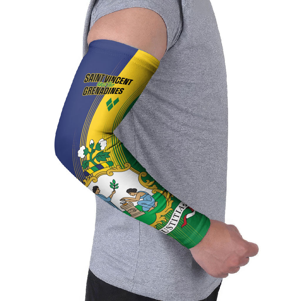 Personalised Saint Vincent and the Grenadines Arm Sleeves Coat of Arms Flag Stylized