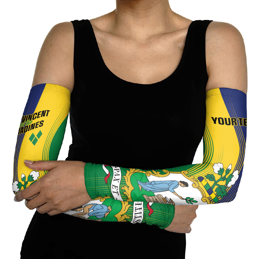Personalised Saint Vincent and the Grenadines Arm Sleeves Coat of Arms Flag Stylized