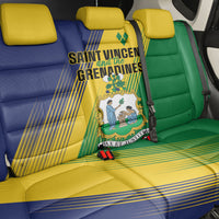 Saint Vincent and the Grenadines Back Car Seat Cover Coat of Arms Flag Stylized