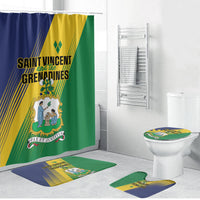 Saint Vincent and the Grenadines Bathroom Set Coat of Arms Flag Stylized