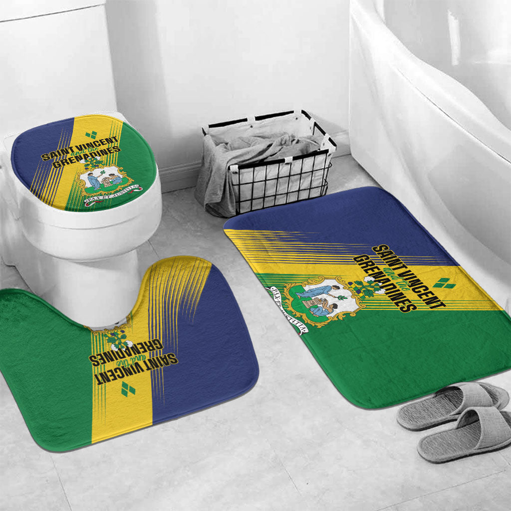 Saint Vincent and the Grenadines Bathroom Set Coat of Arms Flag Stylized
