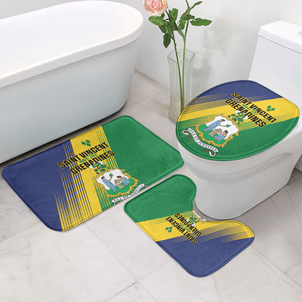 Saint Vincent and the Grenadines Bathroom Set Coat of Arms Flag Stylized