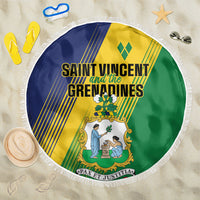 Saint Vincent and the Grenadines Beach Blanket Coat of Arms Flag Stylized