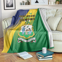 Saint Vincent and the Grenadines Blanket Coat of Arms Flag Stylized