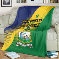 Saint Vincent and the Grenadines Blanket Coat of Arms Flag Stylized
