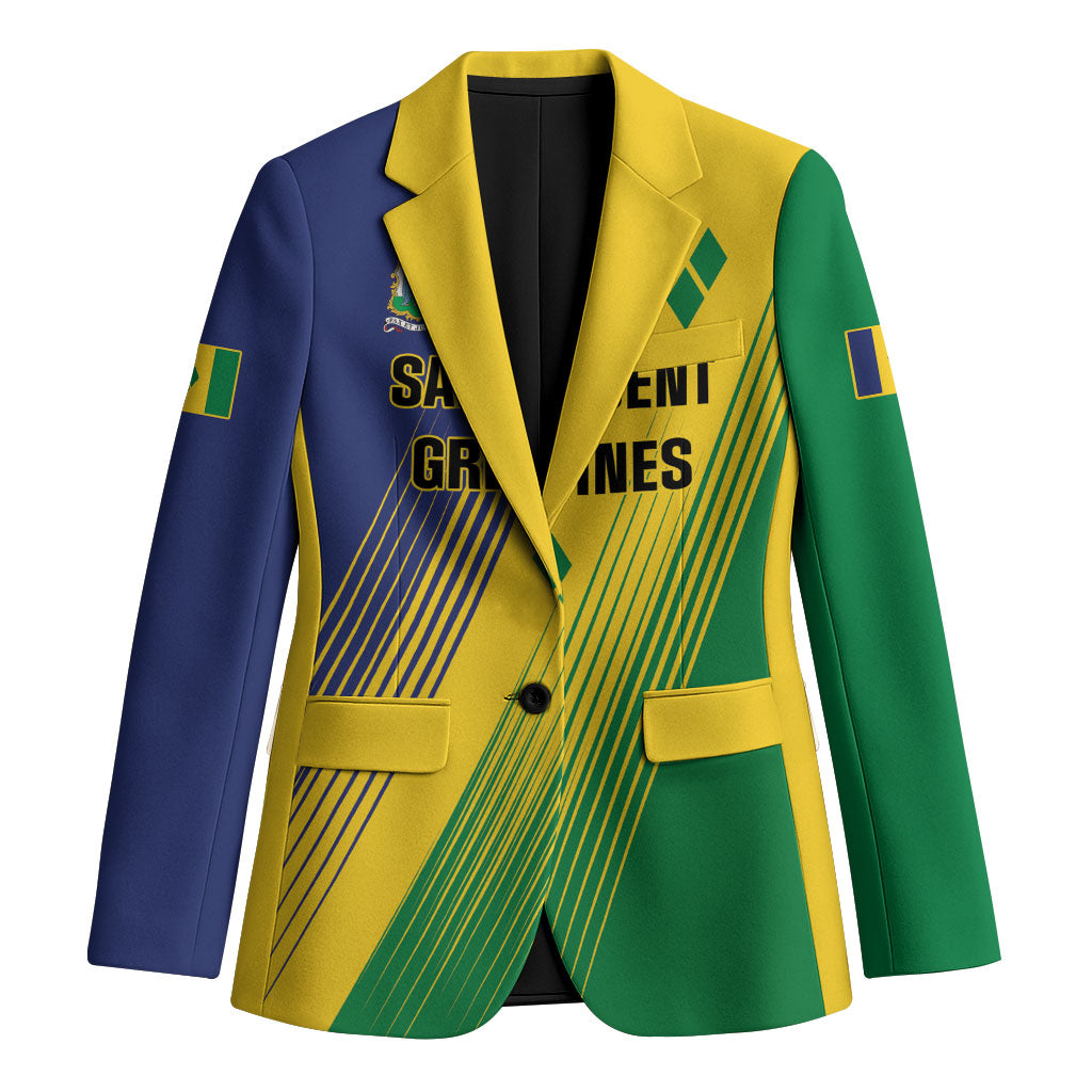 Personalised Saint Vincent and the Grenadines Blazer Coat of Arms Flag Stylized