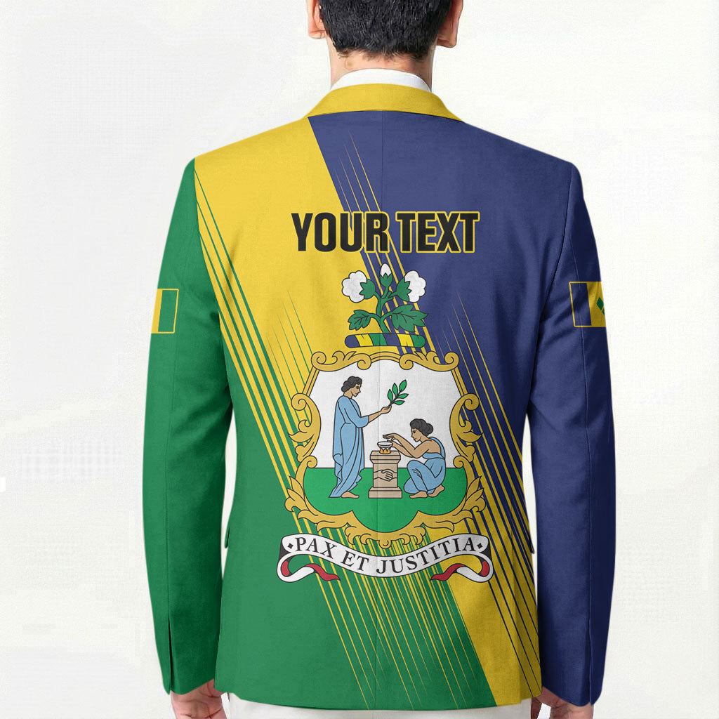 Personalised Saint Vincent and the Grenadines Blazer Coat of Arms Flag Stylized