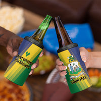 Personalised Saint Vincent and the Grenadines 4 in 1 Can Cooler Tumbler Coat of Arms Flag Stylized