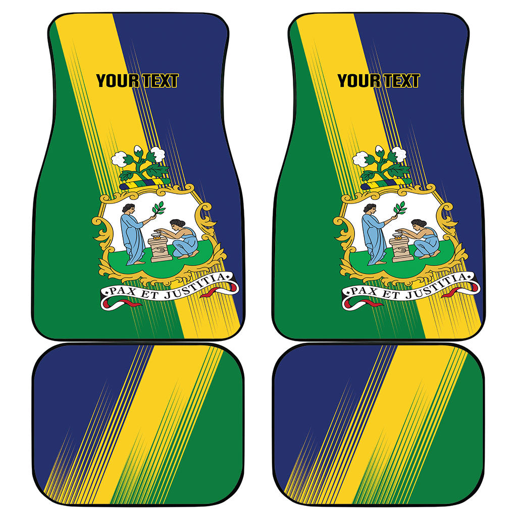 Personalised Saint Vincent and the Grenadines Car Mats Coat of Arms Flag Stylized