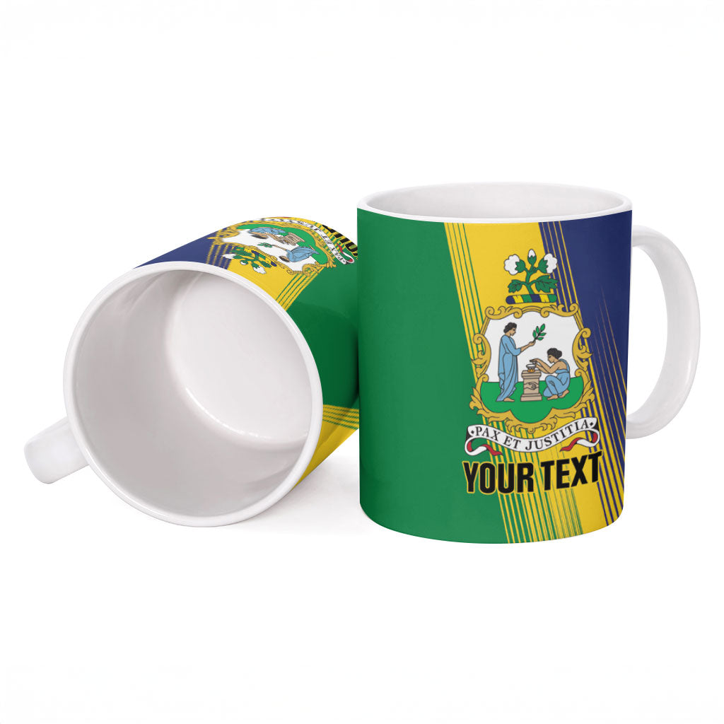 Personalised Saint Vincent and the Grenadines Ceramic Mug Coat of Arms Flag Stylized