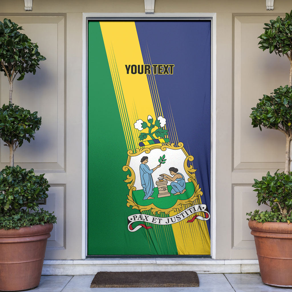 Personalised Saint Vincent and the Grenadines Door Cover Coat of Arms Flag Stylized