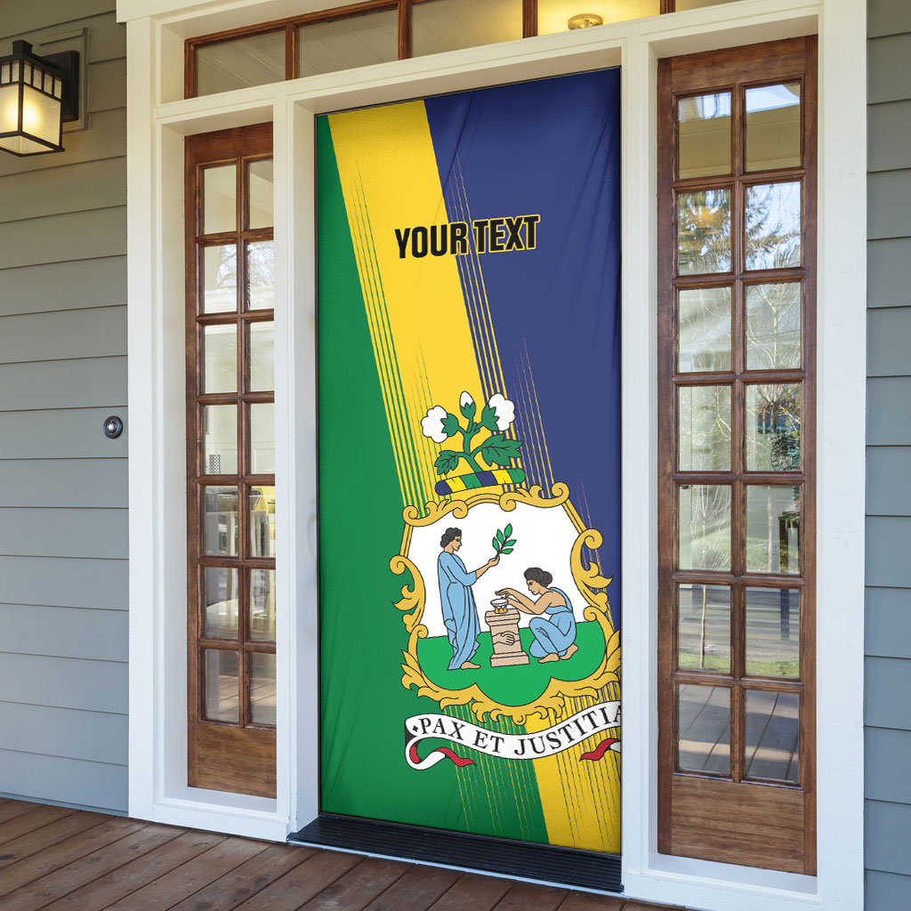 Personalised Saint Vincent and the Grenadines Door Cover Coat of Arms Flag Stylized