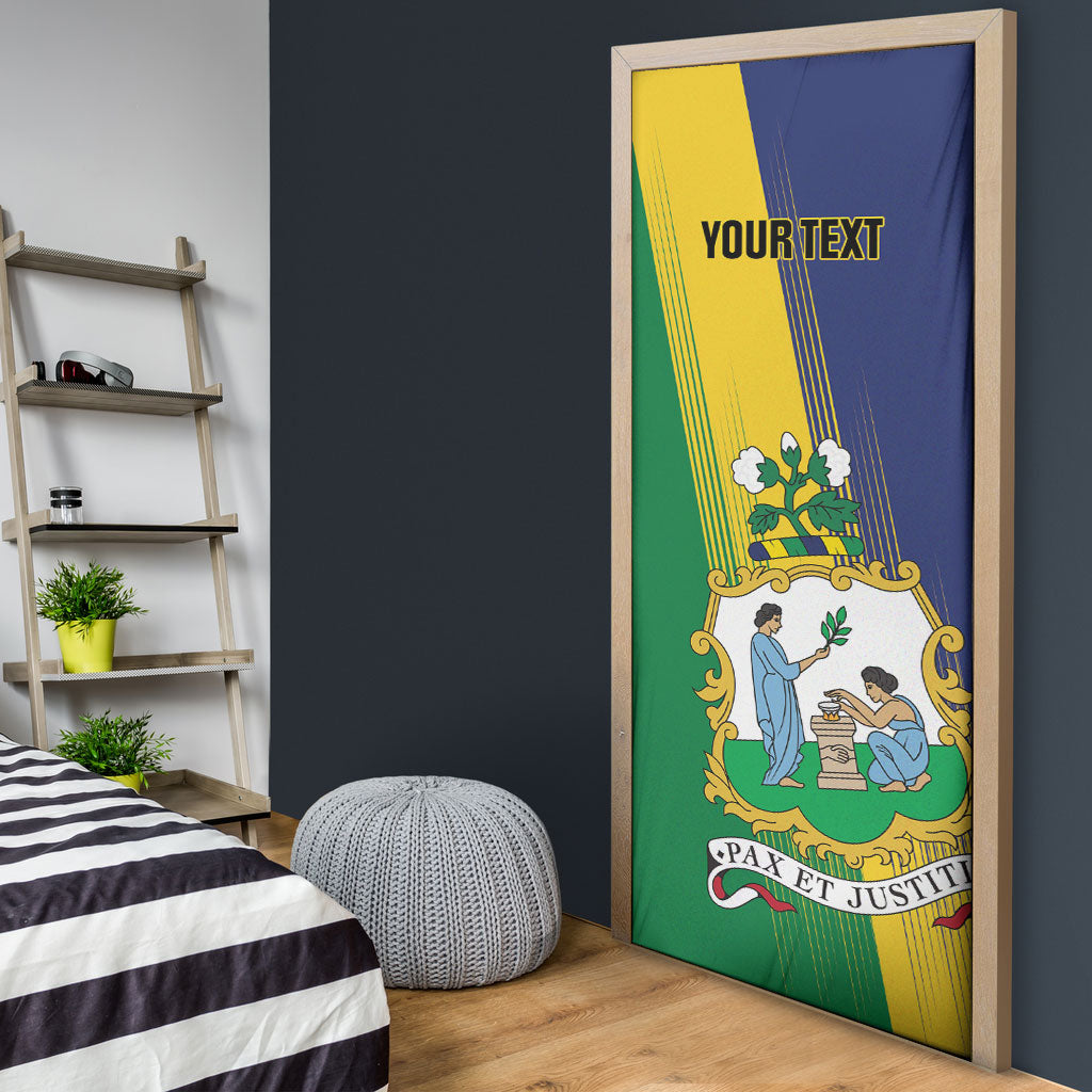 Personalised Saint Vincent and the Grenadines Door Cover Coat of Arms Flag Stylized